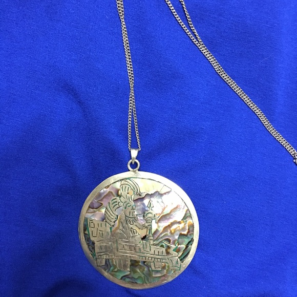 Beautiful necklace set in sterling silver. - Picture 3 of 4